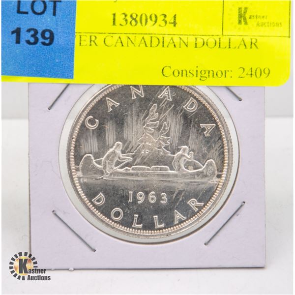 1963 SILVER CANADIAN DOLLAR