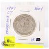 Image 1 : 1947 VF CANADA 50C KING GEORGE VI (C7)