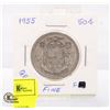 Image 1 : 1955 CANADA 50 CENT COIN QUEEN ELIZABETH II