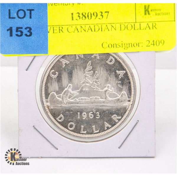 1963 SILVER CANADIAN DOLLAR