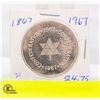 Image 2 : 1867-1967 CANADA 92.5% SILVER CONFEDERATION COIN