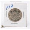 Image 1 : 1938 SILVER 50 CENT PIECE HALF DOLLAR