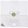 Image 1 : GREEN GEMSTONE SILVER RING 925 SIZE 8.5