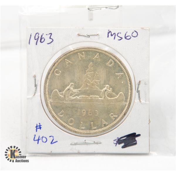 1963 CDN. SILVER DOLLAR