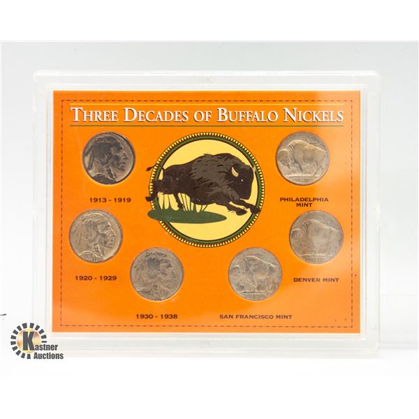 THREE DECADES OF BUFFALO NICKELS