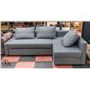 Image 1 : GREY L-SHAPED FOLD-OUT SOFA (SOFA BED)