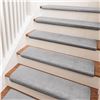 Image 1 : NEW BULLNOSE CARPET STAIR TREADS 30" LIGHT GREY