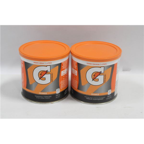 NEW 2 X 560G GATORADE ORANGE DRINK POWDER