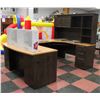 Image 1 : BAILIFF SEIZED: LARGE CORNER OFFICE DESK W. HUTCH