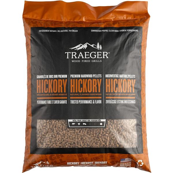 NEW TRAEGER HICKORY PREMIUM HARDWOOD PELLETS 9KG