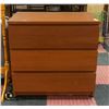 Image 1 : VINTAGE TEAK 3-DRAWER ROLLING DRESSER -