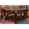 Image 2 : ESTATE SOLID WOOD ROUND COFFEE TABLE WITH