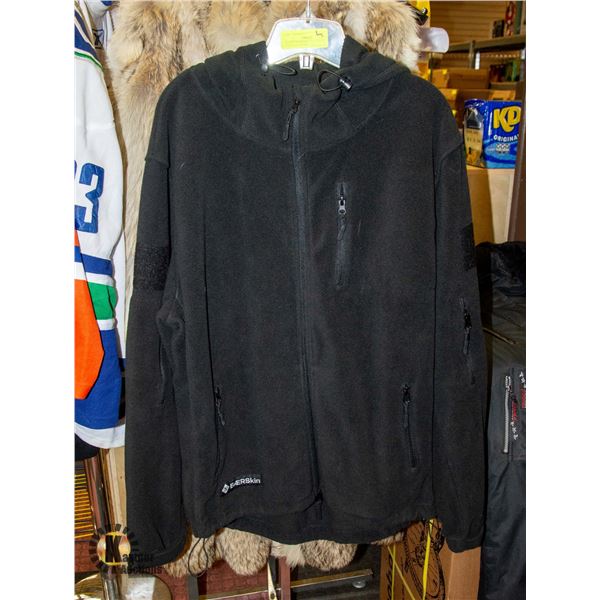 BLACK "BAERSKIN" FULL ZIPPER TACTICAL HOODIE