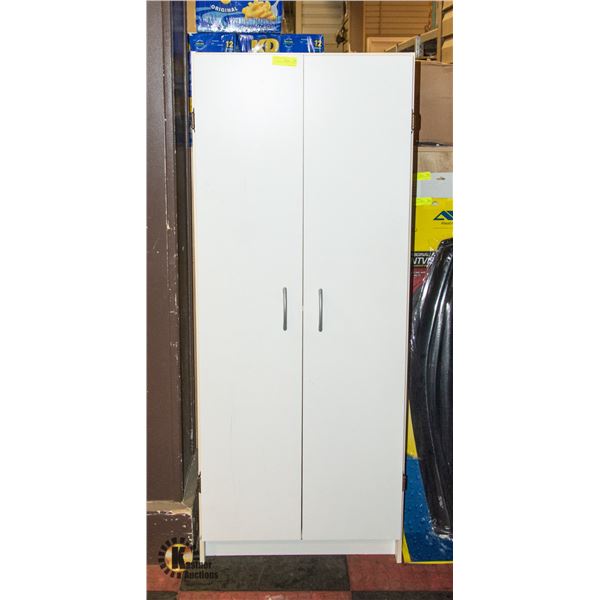 WHITE PANTRY STORAGE CABINET 2' X 13" X 5'