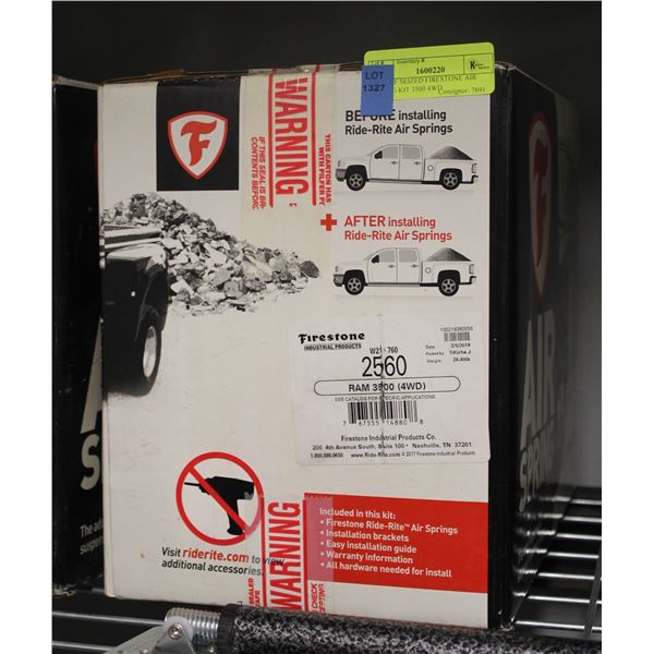 BAILIFF SEIZED FIRESTONE AIR SPRING KIT 3500 4WD