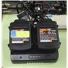 Image 1 : NEW SET OF WORX 20V MAX POWER SHARE BATTERY PACKS