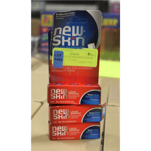 NEW 3 PACK OF NEW SKIN LIQUID BANDAGE - 3 X 10ML