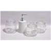 Image 1 : WHITE/CLEAR BATH VANITY SET 4 PCS