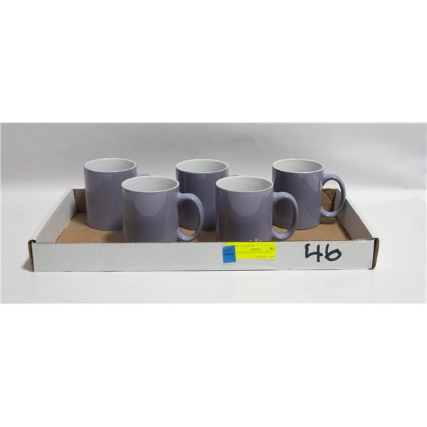 MAUVE COFFEE MUGS 5PCS