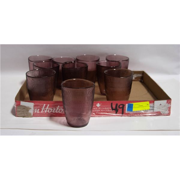 PLUM PURPLE TUMBLERS 10 PCS