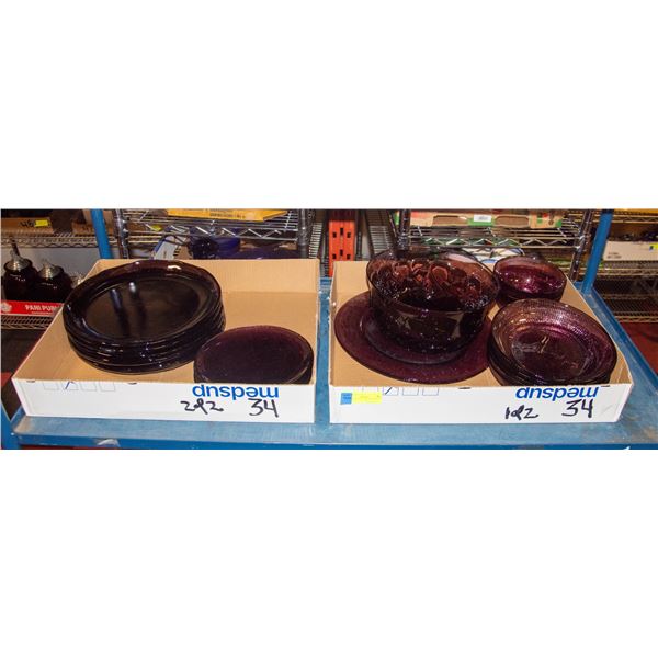 PLUM PURPLE DINNERWARE SET 19 PCS