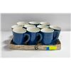 Image 1 : ROSCHER DENIM STITCH BLUE MUGS 8PCS