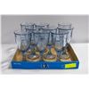 Image 1 : NORTAKI BLUE SWIRL WINE GLASSES 9PCS