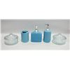 Image 1 : BLUE BATH VANITY AND CLEAR BOXES 5 PCS