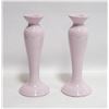 Image 1 : MAUVE 11 INCH CANDLE STICKS 2PCS