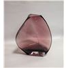 Image 1 : PLUM PURPLE GLASS TRIANGLE VASE