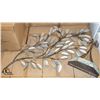 Image 1 : LEAF WALL HANGING PIECE METAL + METAL/TILE SHELF