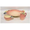 Image 1 : ROSE BOUQUET SERVING BOWL+MATCHING CREAM & SUGAR