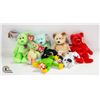 FOUR BEANIE BABY BEARS AND FOUR TEENIE