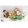 FIVE BEANIE BABIES WITH TAGS, 4 IN TAG