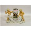 Image 1 : PAIR OF PORCELAIN PUTTI FIGURES