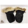 Image 1 : HAND-MADE LINED BLACK LEATHER