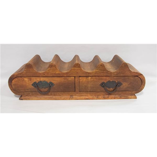SOLID WOOD WINE BOTTLE HOLDER
