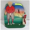 Image 1 : VINTAGE ANIMATED MUSICAL GOLF NOVELTY CLOCK