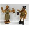 Image 1 : VINTAGE CARVINGS, LAMPLIGHTER & MONK