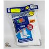 Image 1 : WHITE CREW SOCKS 12-16 SIZE 6-PACK FRUIT OF