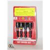 Image 1 : MILWAUKEE IMPACT MAGNETIC NUT DRIVER SET 4PC