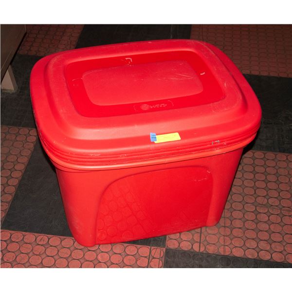 3 RED TOTE CONTAINERS