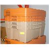 Image 1 : BUNDLE OF 4 HEAVY DUTY STACKABLE TOTES WITH