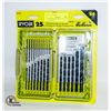 Image 1 : NEW RYOBI 25PC DRILL BIT SET 3X LONGER LIFE