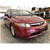 Image 8 : 21 -- 2007 HONDA CIVIC, RED, 189484 KMS, FRONT WHEEL DRIVE "NO RESERVE"