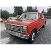 Image 2 : 158 -- 1984 FORD F250 DIESEL, RED, 515858 KMS, REAR WHEEL DRIVE "NO RESERVE"