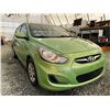 Image 8 : 16 -- 2013 HYUNDAI ACCENT, GREEN, 225867 KMS, FRONT WHEEL DRIVE
