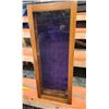 Image 1 : 526 -- PURPLE VELVET DISPLAY CASE AND MISCELLANEOUS KITCHEN SUPPLIES