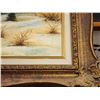 Image 2 : 534 -- VINTAGE K. BAJES ACRYLIC ON CANVAS MOUNTAIN AND STREAM SCENE