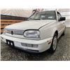 Image 2 : 30 -- 1997 VOLKSWAGEN GOLF CL, WHITE, 182535 KMS, FRONT WHEEL DRIVE